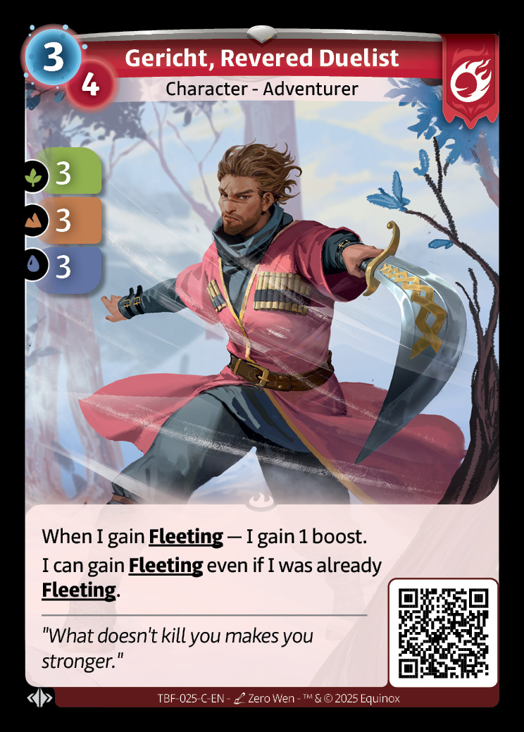 Gericht, duelista venerado