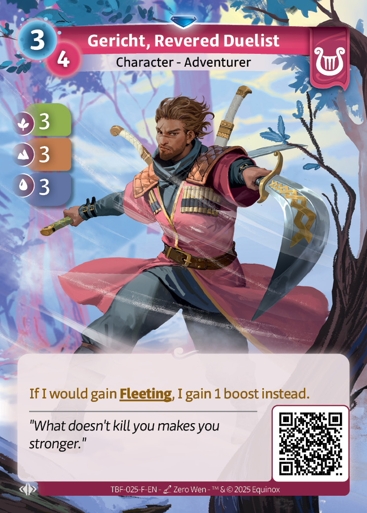 Gericht, duelista venerado