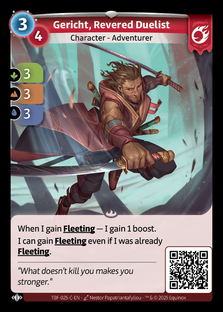 Gericht, duelista venerado