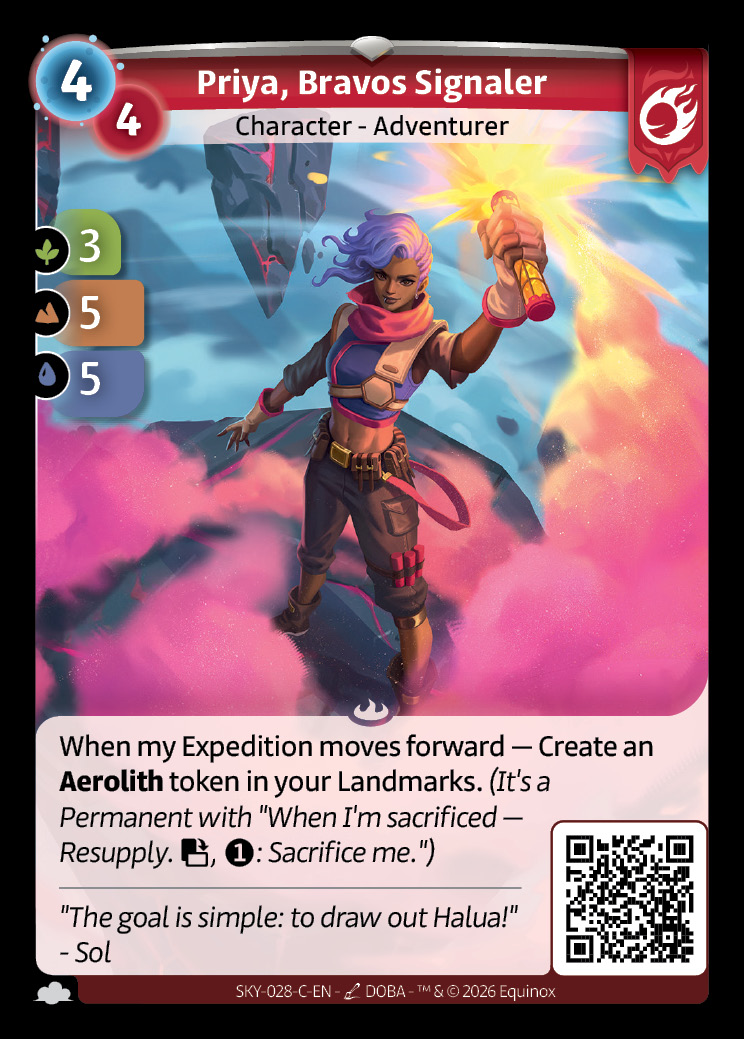 Priya, Signaleuse Bravos