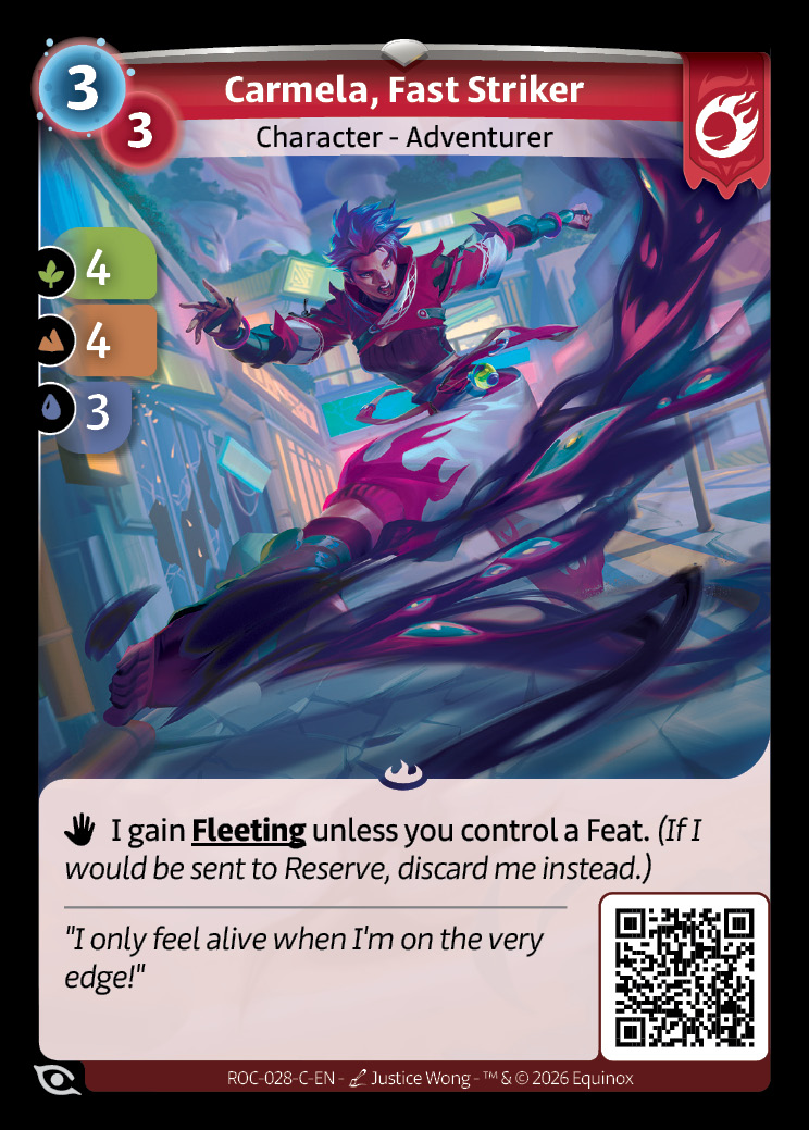 Carmela, Fast Striker