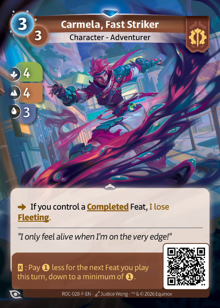 Carmela, Fast Striker