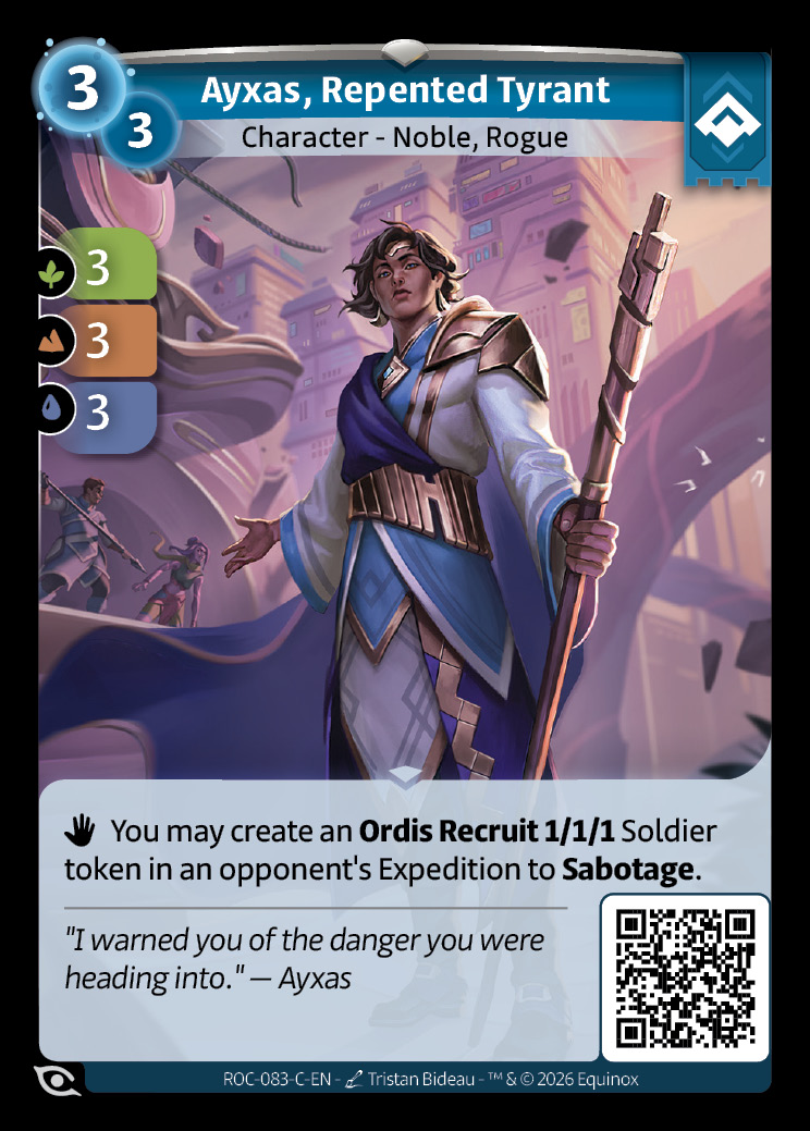 Ayxas, Repented Tyrant